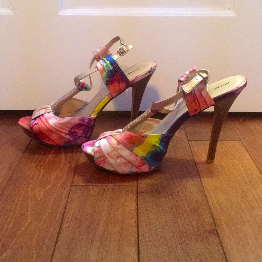 Apt9 watercolor floral stilettos